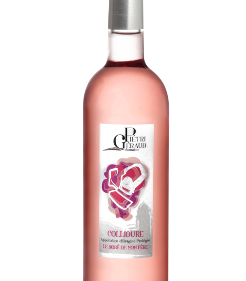 Domaine petri géraud collioure-rose-mon-pere-bouteille
